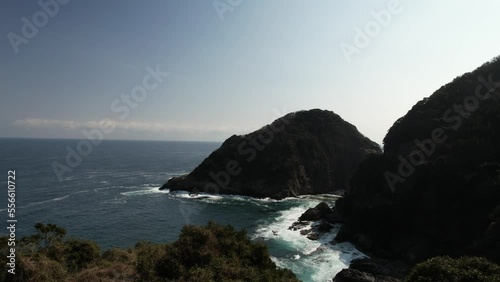 山陰海岸国立公園　丹後半島と日本海の荒波　ドローン空撮 photo