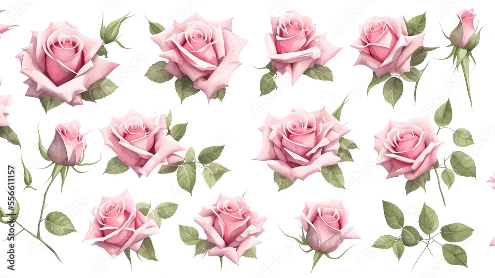 pink tulips seamless pattern