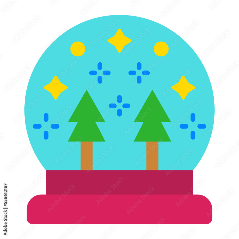 Fototapeta premium Crystal Ball Flat Icon