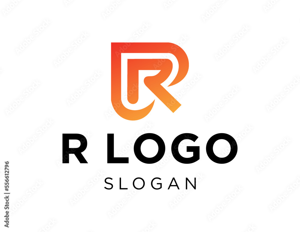 Obraz premium Logo about R Letter on a white background. created using the CorelDraw application.