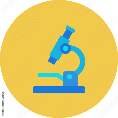 Microscope Multicolor Circle Flat Icon