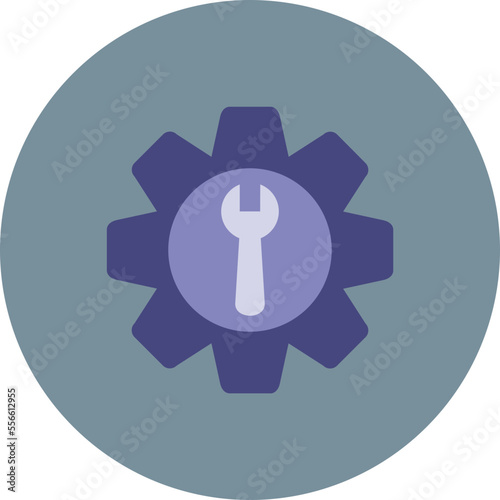 Utilities Multicolor Circle Flat Icon