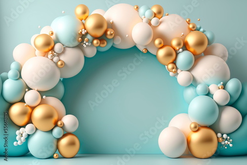 Balloon Frame arch for birthday, baby shower party celebration, holiday.