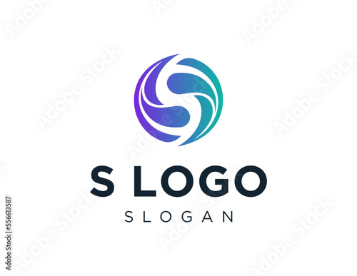 Logo about S Letter on a white background. created using the CorelDraw application. photo