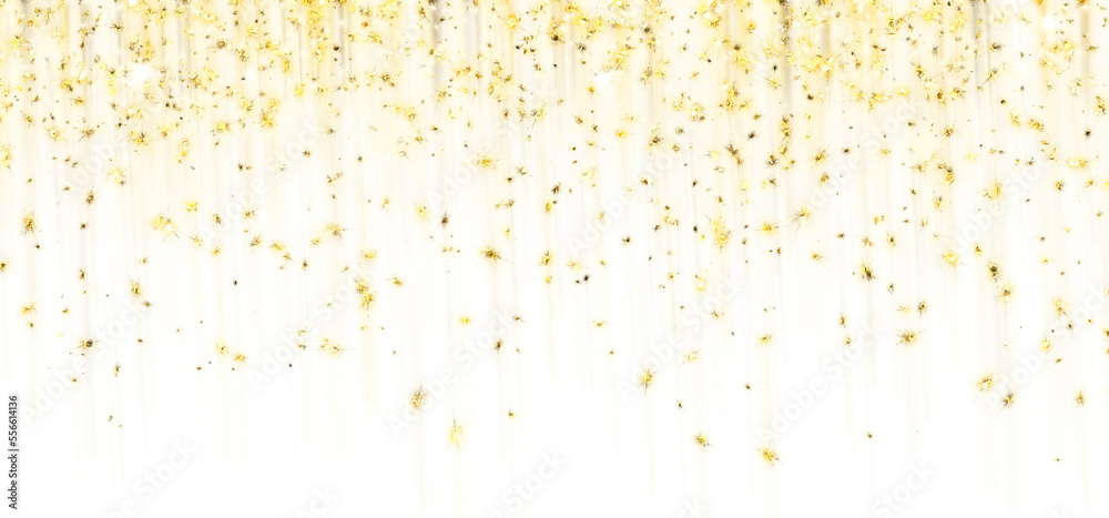 luxury golden glitter effect on transparent background