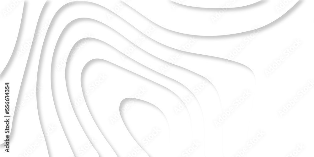Abstract Luxury paper cut background, Abstract decoration, white pattern lines gradients, 3d Vector illustration, topographic canyon map light relief texture, curved layers. Abstract Luxury paper cut background, Abstract decoration, white pattern lines gradients, 3d Vector illustration, topographic canyon map light relief texture, curved layers.