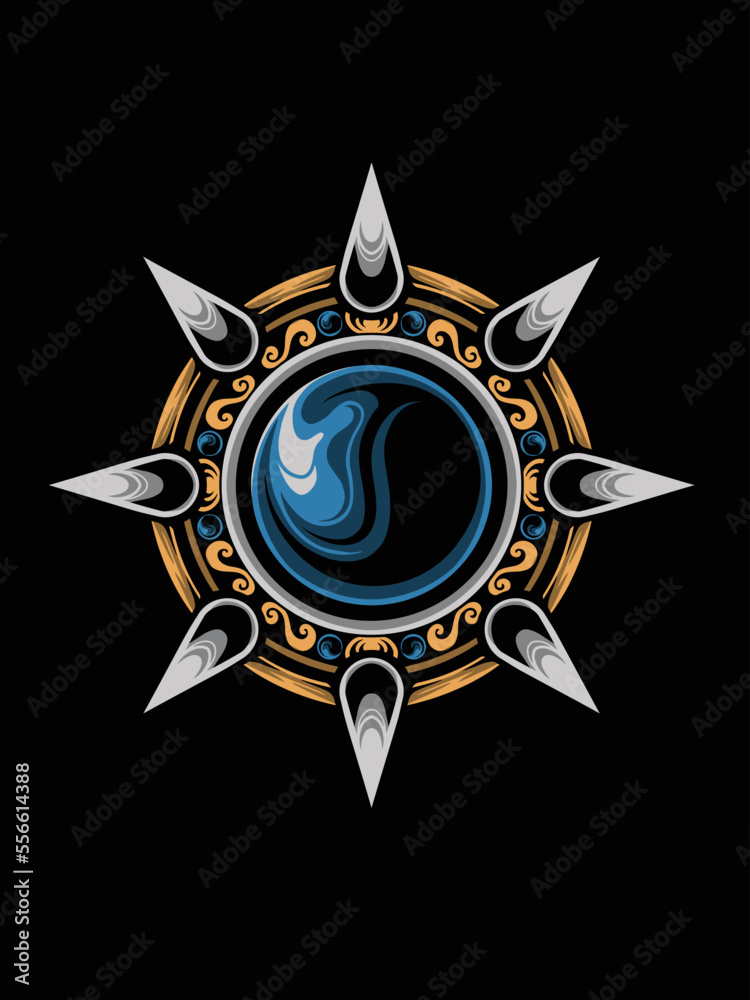 Fototapeta premium classic engraving ornament vector design for elements, editable color