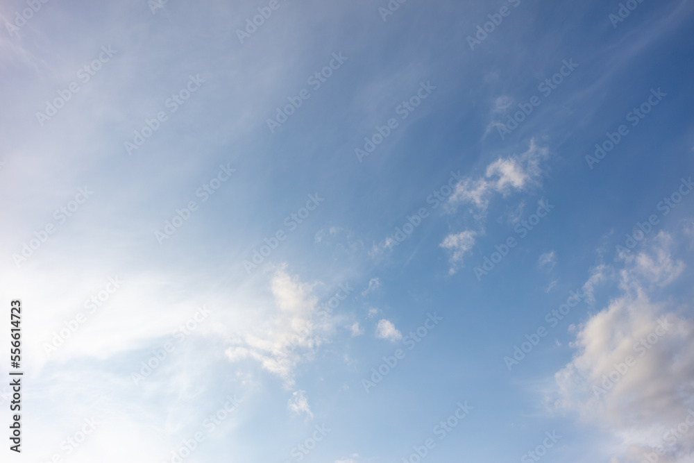 White clouds on the blue sky