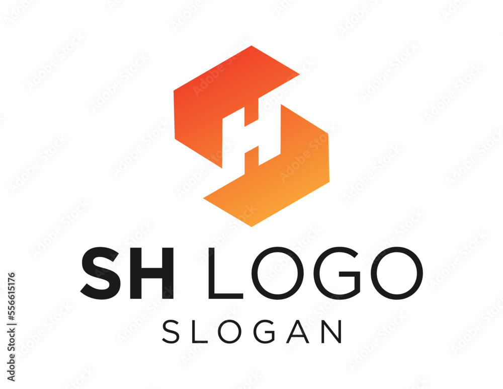 Logo about SH Letter on a white background. created using the CorelDraw application. Logo about SH Letter on a white background. created using the CorelDraw application.
