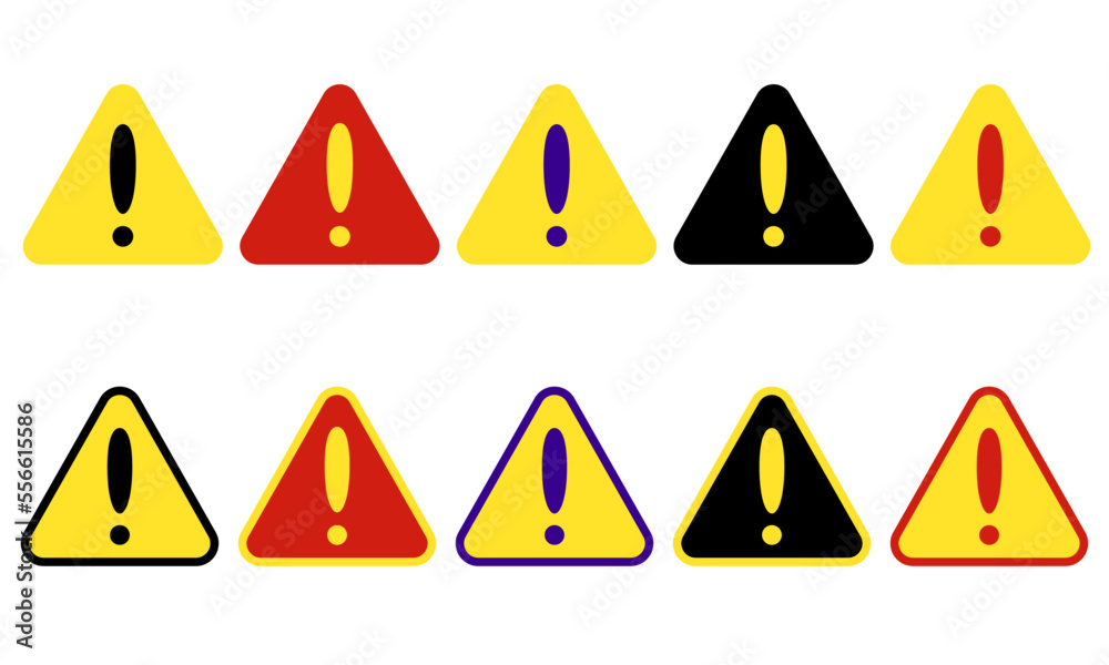 Caution mark set Caution mark set