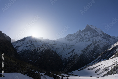 Canvas-taulu Views en route to Annapurna Base Camp