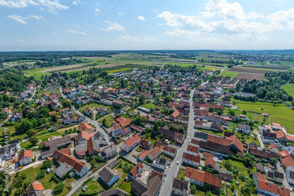 Burtenbach in Schwaben - Blick über die südliche Gemeinde im Mindeltal