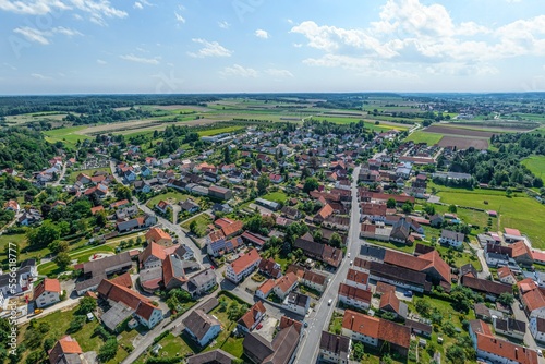 Burtenbach in Schwaben - Blick über die südliche Gemeinde im Mindeltal