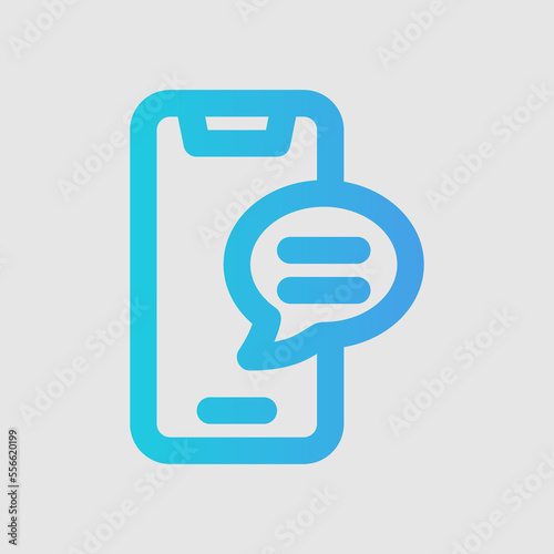 Phone chat icon in gradient style, use for website mobile app presentation © Anconerdesign