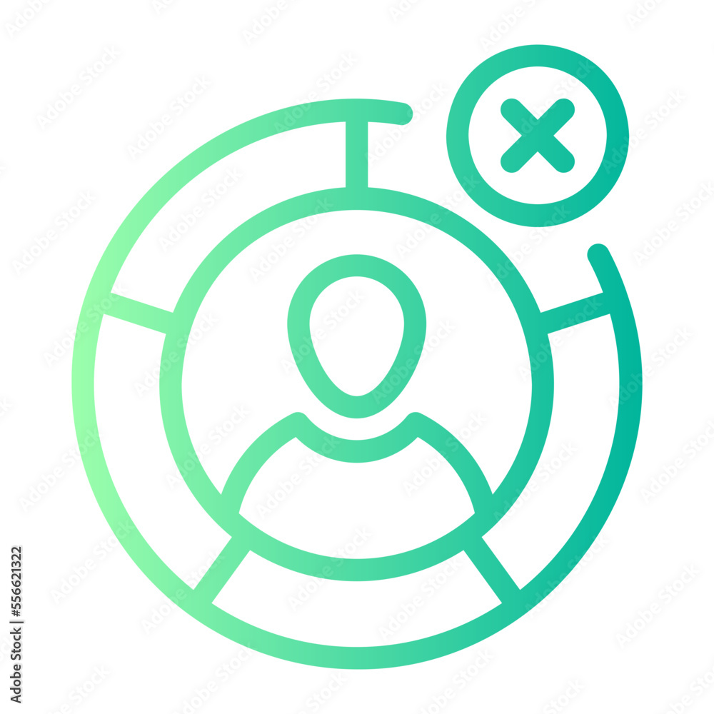 no shoot people gradient icon