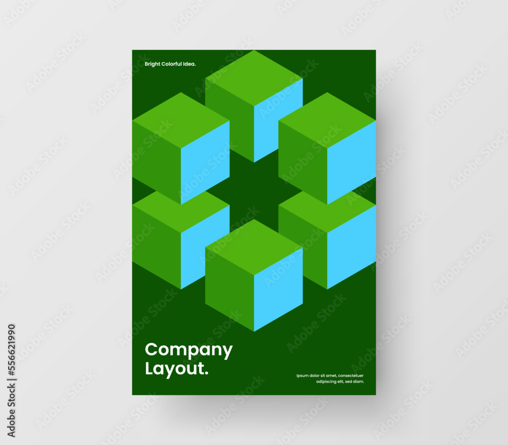 Fototapeta premium Creative book cover vector design concept. Abstract geometric hexagons flyer layout.