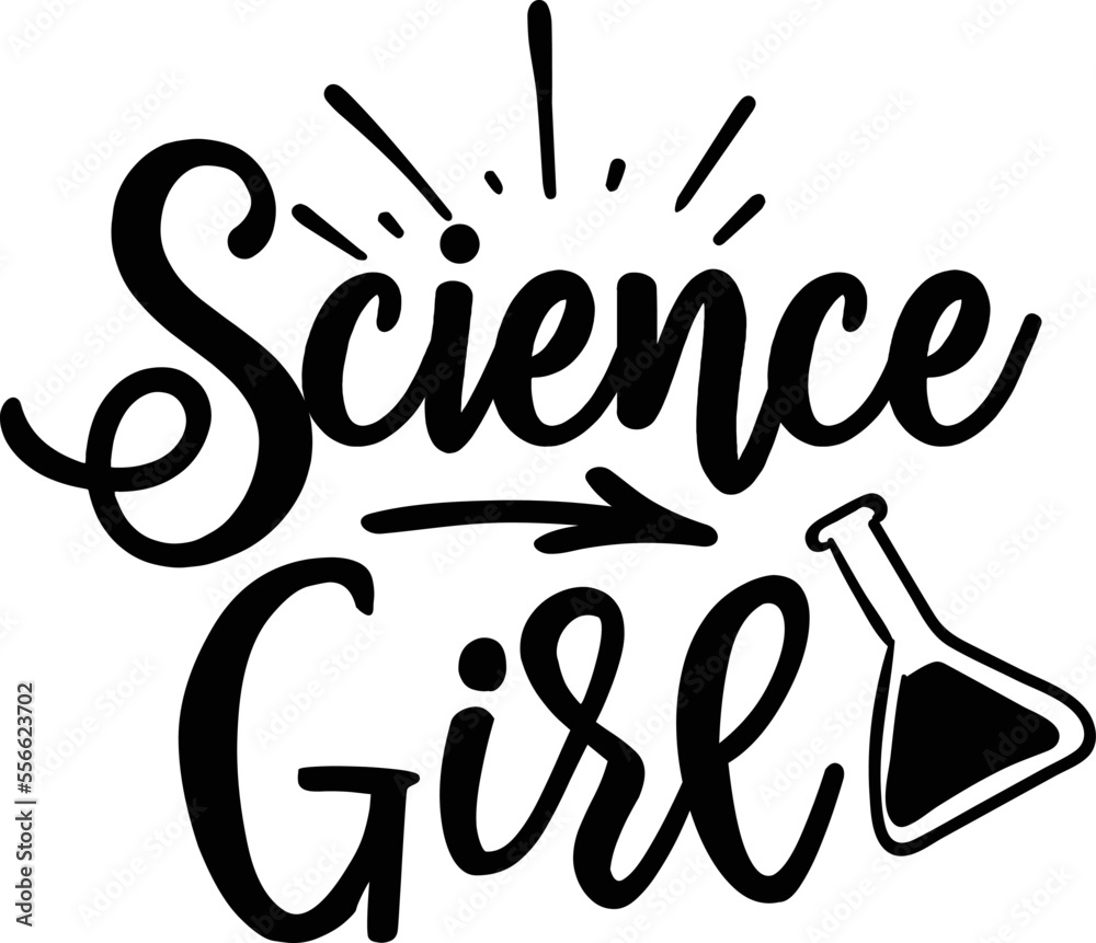 Science Girl svg Stock Vector Adobe Stock