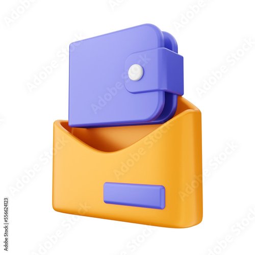 3d mail email envelope render icon illustration