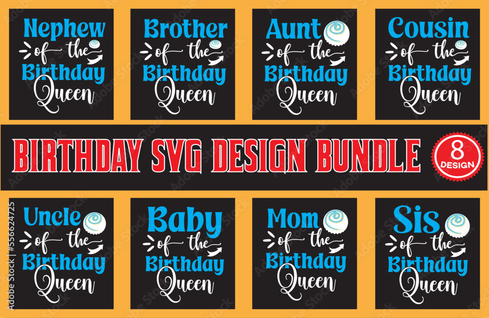 Birthday svg t shirt design bundle