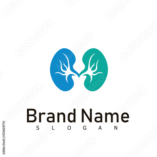 kidney logo creative concept human people happy solution design health