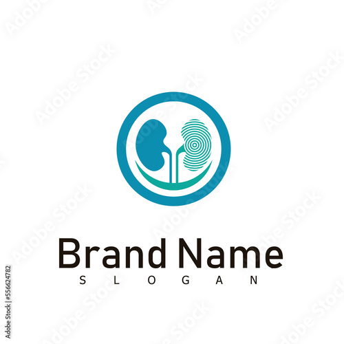 kidney logo creative concept human people happy solution design health