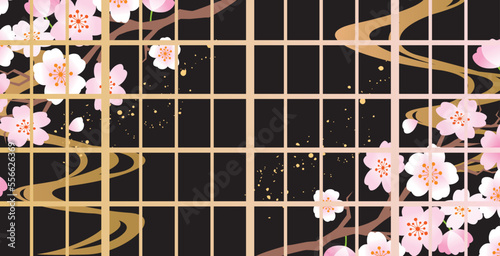 桜　春　和風　背景
