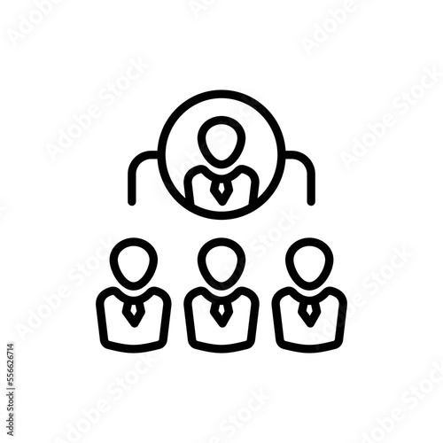 Management icon in vector. Logotype