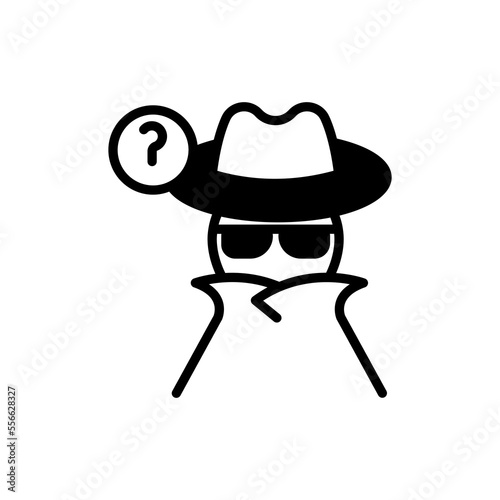 Anonymity icon in vector. Logotype