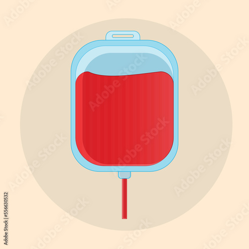 Vector image of blood in a sac