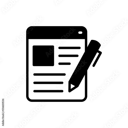 Blogging icon in vector. Logotype
