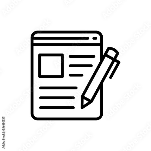 Blogging icon in vector. Logotype
