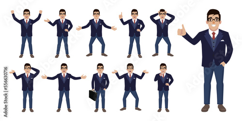 Flat set - people with different emotion