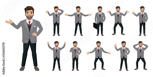 Flat set - people with different emotion