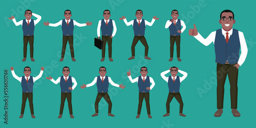 Flat set - people with different emotion