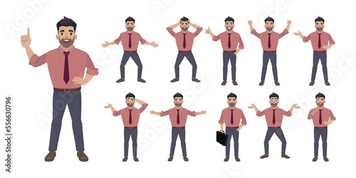 Flat set - people with different emotion