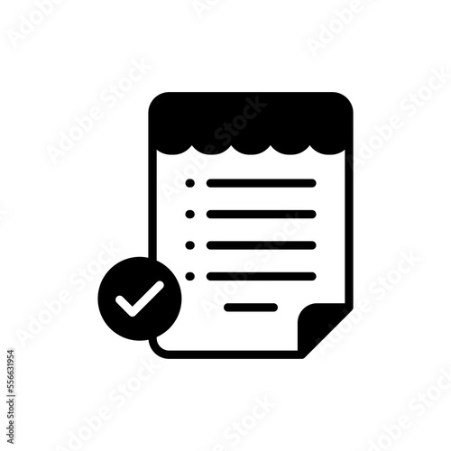 Order Completed icon in vector. Logotype