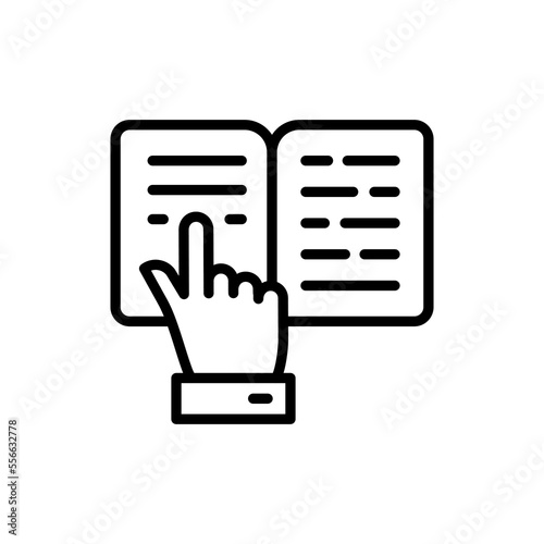Read icon in vector. Logotype