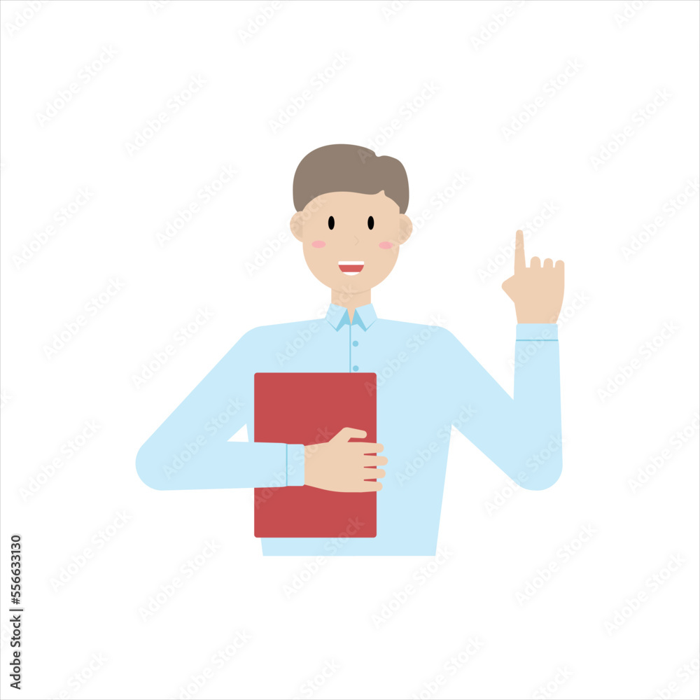 Male Teacher Cartoon Illustration Male Teacher Cartoon Illustration