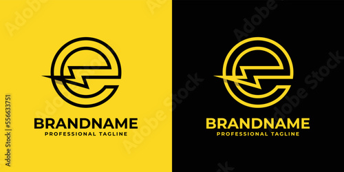 Letter E Power Logo, suitable for any business related to Power, Energy or electricity with E initials.