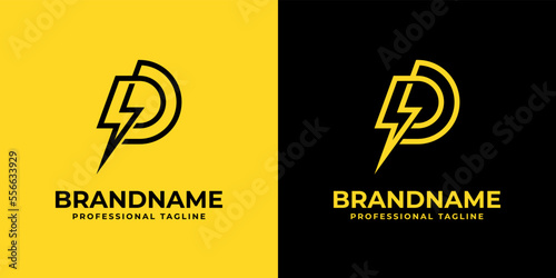 Letter D Energy Logo, suitable for any business related to Energy or electricity with D initials.
