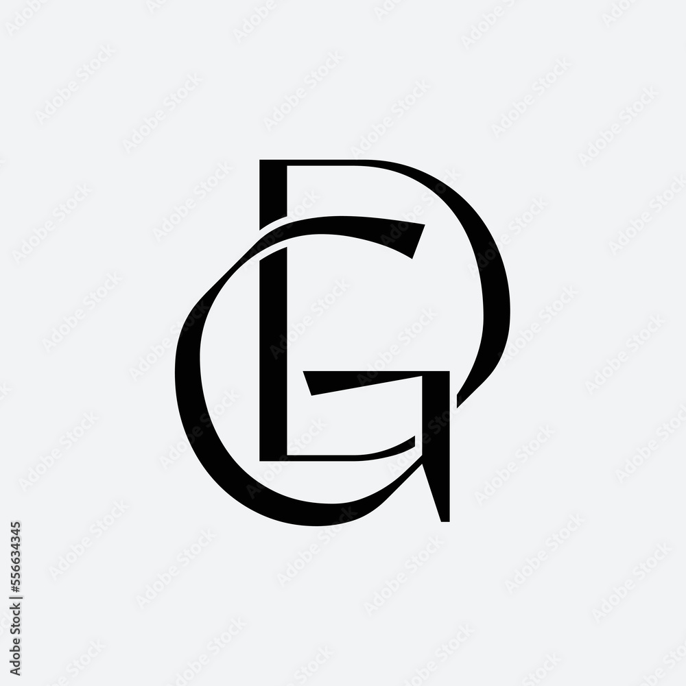 Initial Letter GD Logo Design Creative Modern Symbol Icon Stock