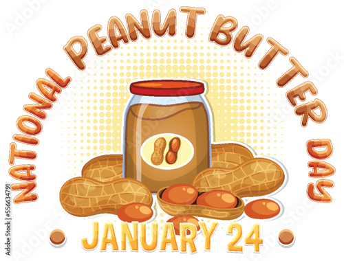 National Peanut Butter Day Banner Design
