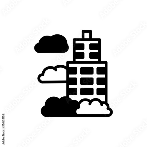Skyscraper icon in vector. Logotype