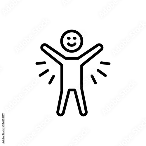 Cheerful icon in vector. Logotype