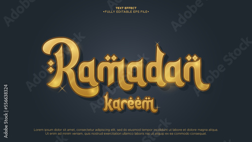 ramadan kareem vector editable text effect