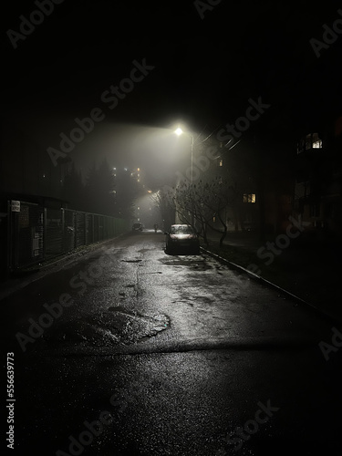 Konstfotografi City street at night