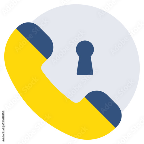 Perfect design icon of secure call