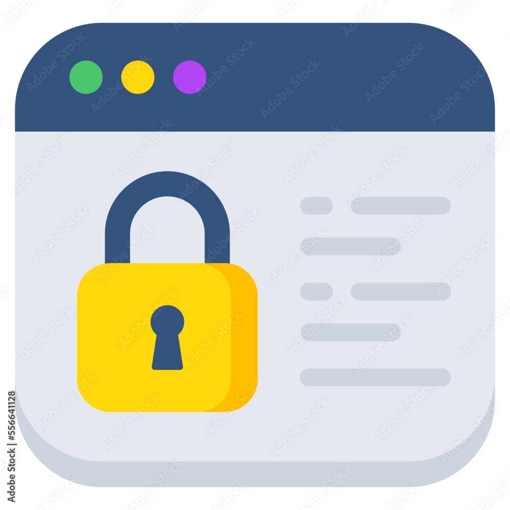 Modern design icon of web security Modern design icon of web security