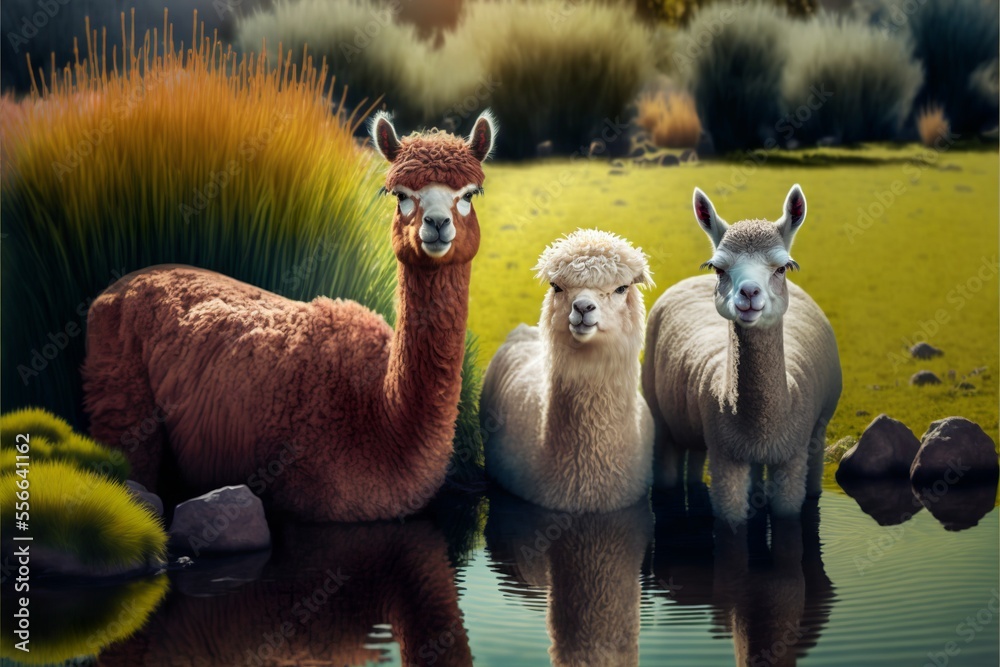 Fototapeta premium cute and friendly animals