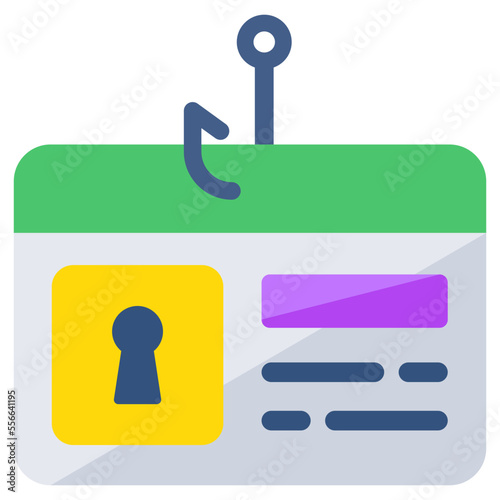 Card phishing icon, editable vector 
